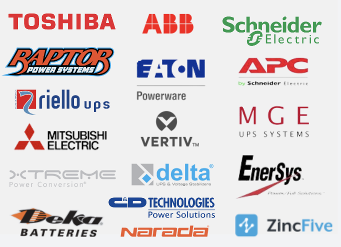 Toshiba, ABB, Schneider Electric, APC, Riello, Mistubishi, Enersys, Vertiv, Deka Batteries, ZincFive, Eaton